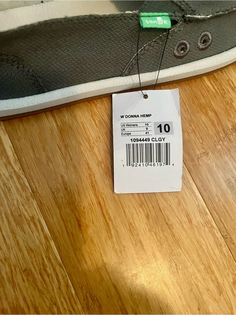 Brand new Sanuk Charcoal Canvas Slip-On Sneakers